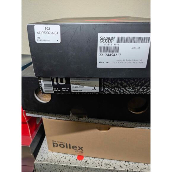 Air Jordan 3 Retro OG Black Cement 2018 Size 10 w/ OG Box main image 2